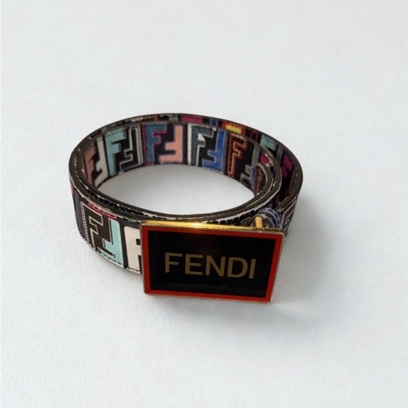 Fendi Multicolor Logo Belt